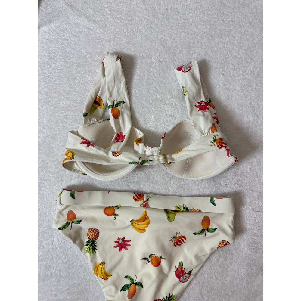 WeWoreWhat Claudia Top Emily Bottom Tropical Fruit Bikini Set S/M - Picture 5 of 9